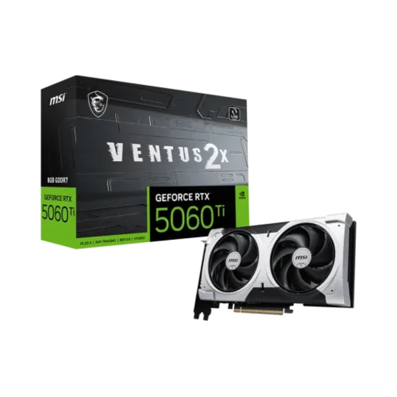 MSI GeForce RTX 5060 Ti 8G VENTUS 2X PLUS 8GB GDDR7 Graphics Card
